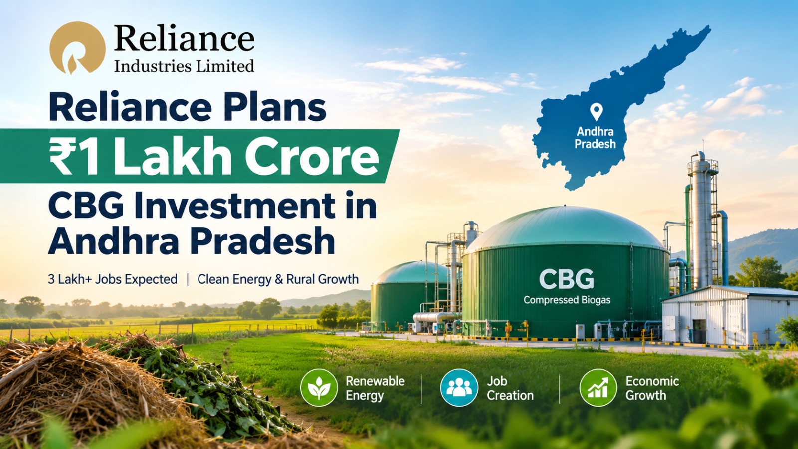 Reliance Investment in Andhra Pradesh: ₹1 Lakh Crore CBG Plan