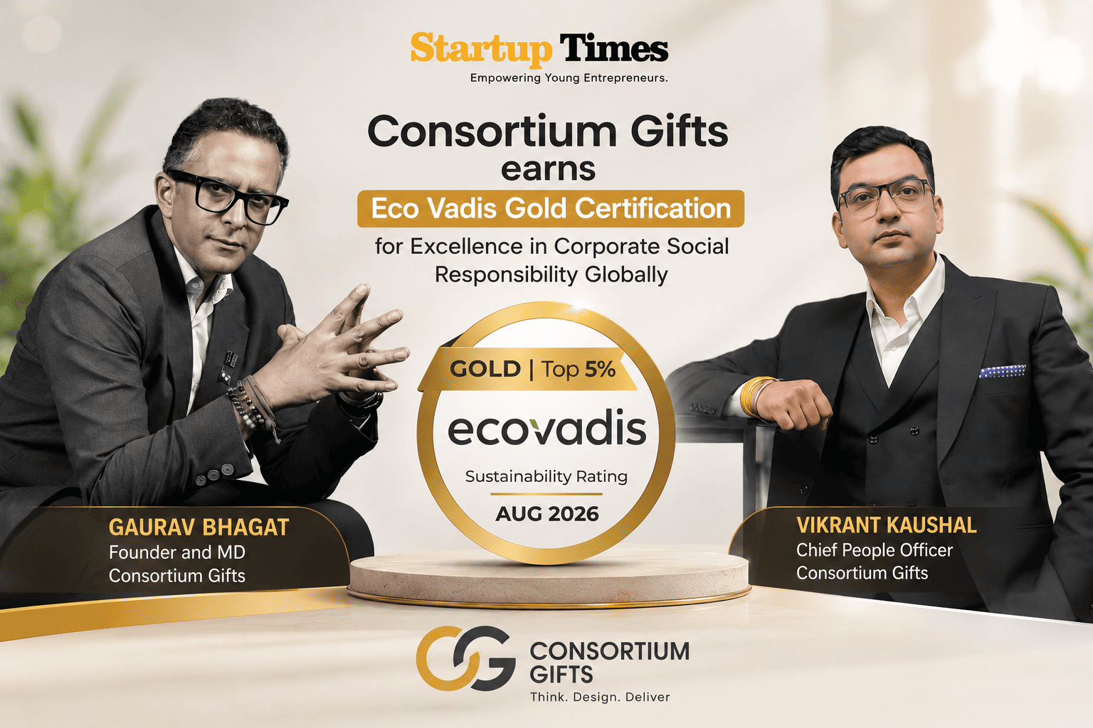 As Climate Risks Mount Across South Asia, India’s Most Innovative Corporate Gifting Company takes a step towards Conscious Procurement with Eco Vadis Gold