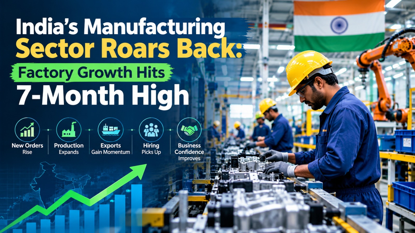 India’s Manufacturing Sector Roars Back: Factory Growth Hits 7-Month High