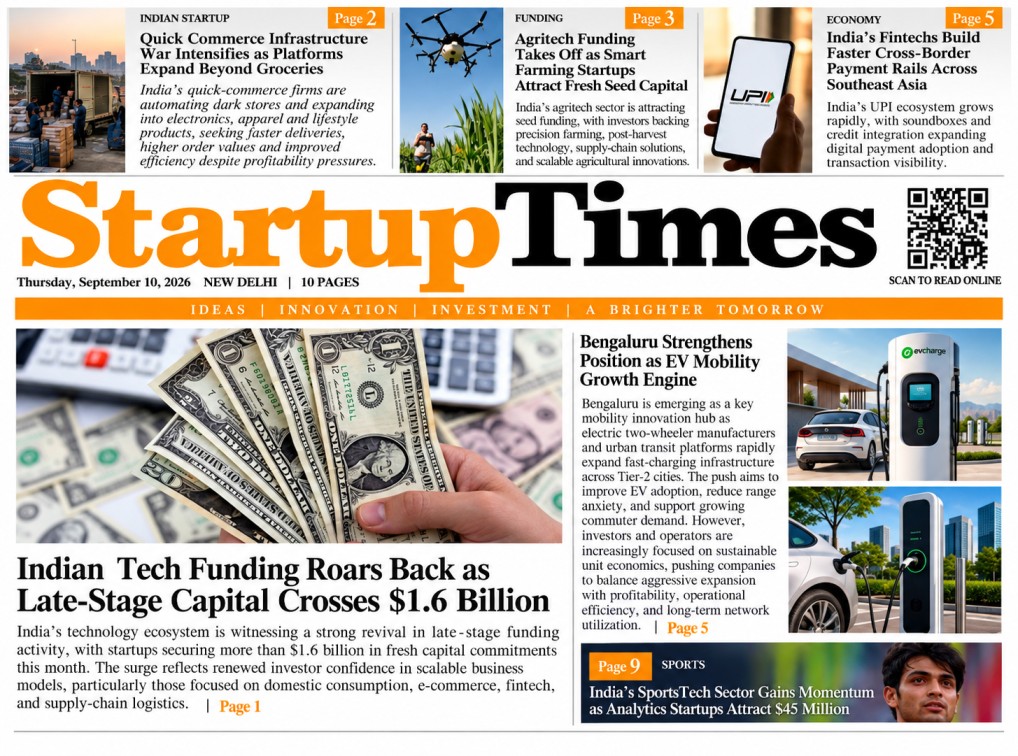 Thursday Edition — September 10, 2026 | StartupTimes