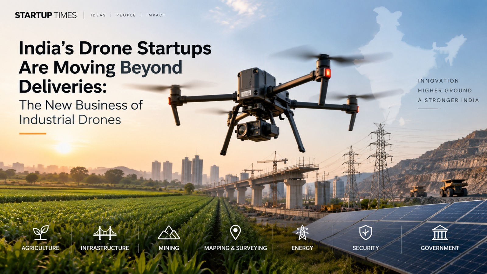 India’s Drone Startups Are Moving Beyond Deliveries: The New Business of Industrial Drones
