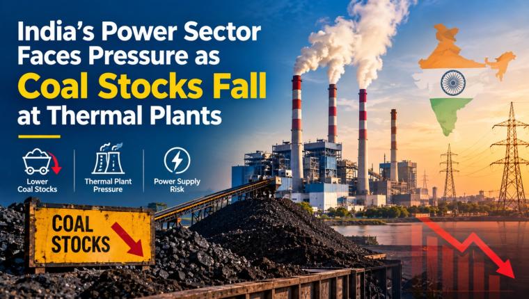 India’s Power Sector Faces Pressure as Coal Stocks Fall at Thermal Plants