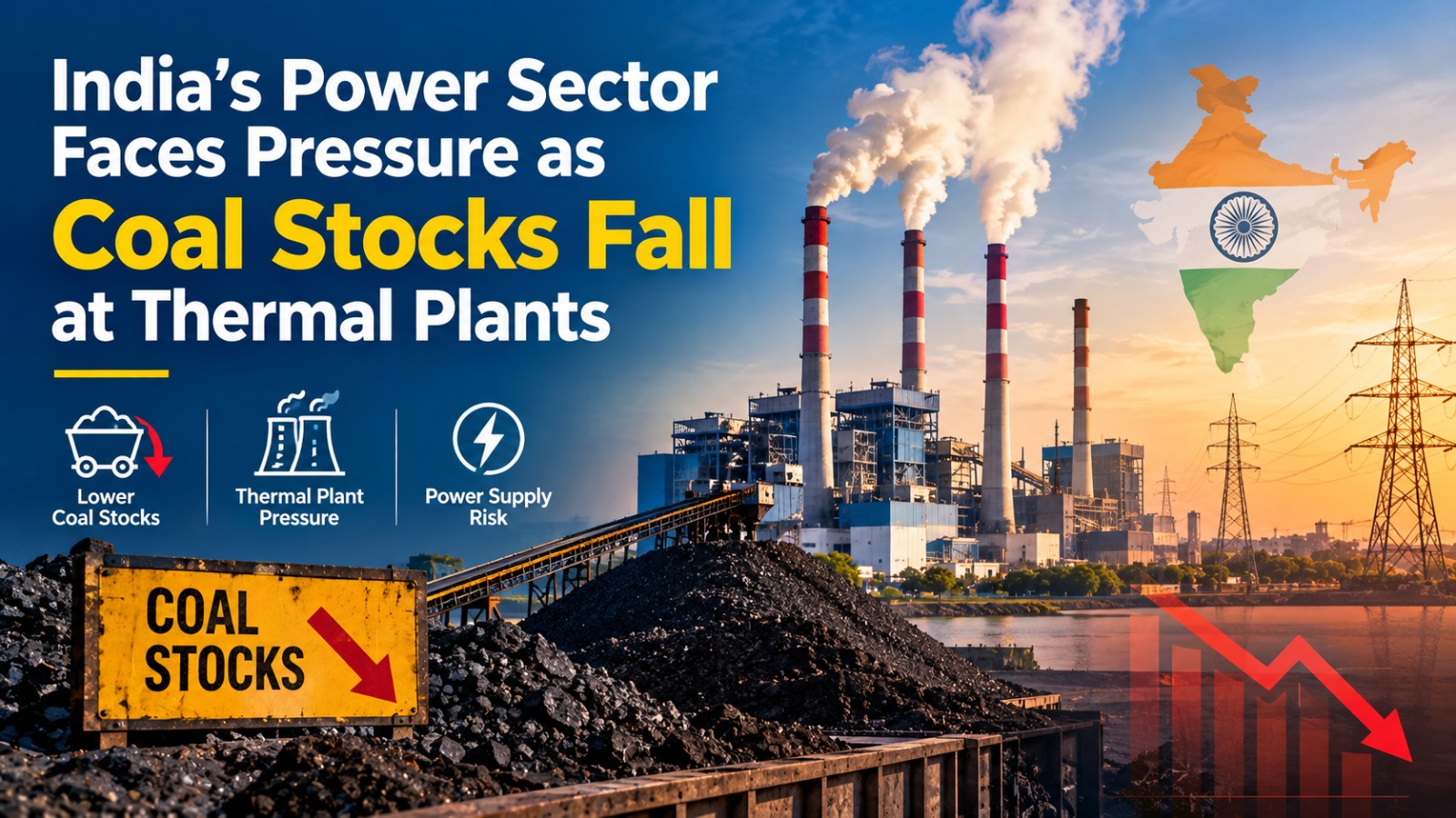India’s Power Sector Faces Pressure as Coal Stocks Fall at Thermal Plants
