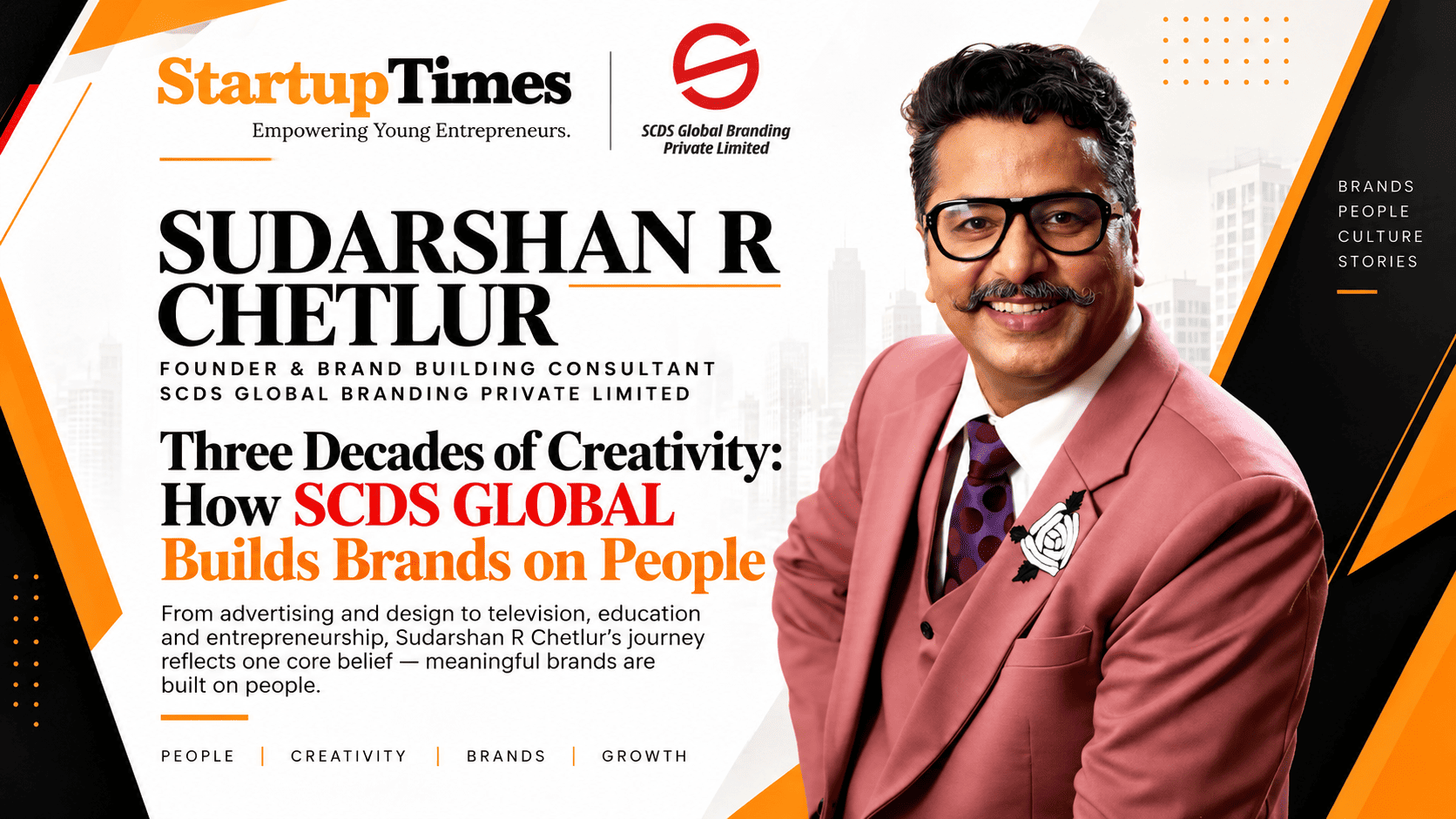 Three Decades of Creativity: How Sudarshan R Chetlur Built SCDS GLOBAL Around the Idea That Brands Are Built on People