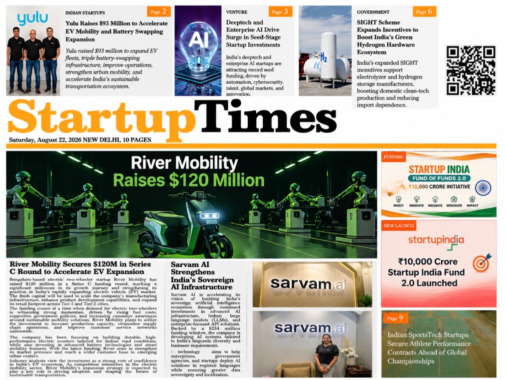 Saturday Edition — August 22, 2026 | StartupTimes