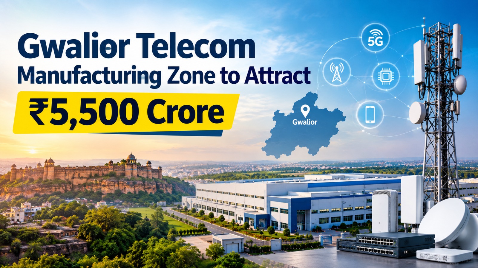 Gwalior Telecom Manufacturing Zone Set to Attract ₹5,500 Crore Investment
