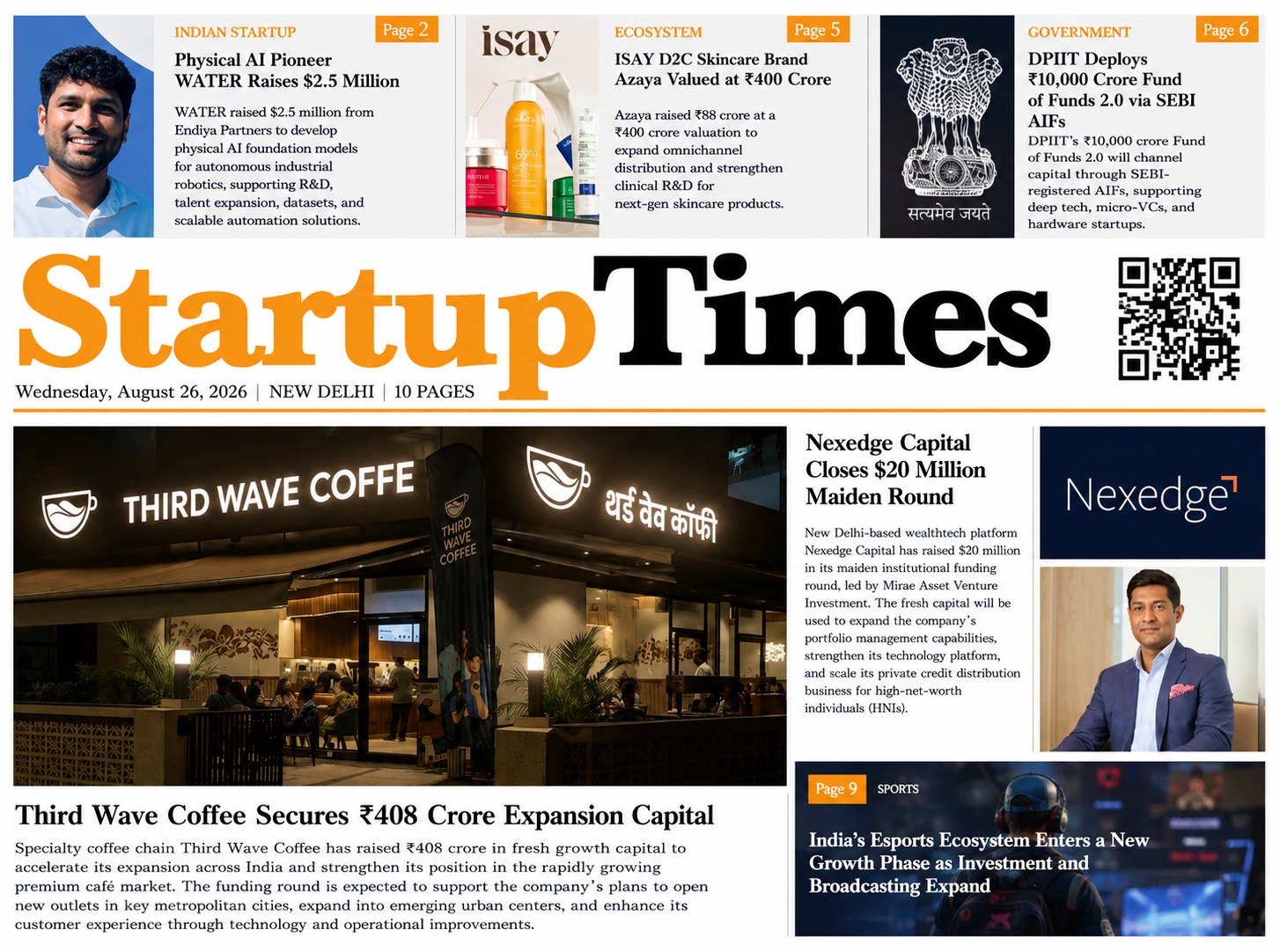 Wednesday Edition — August 26, 2026 | StartupTimes