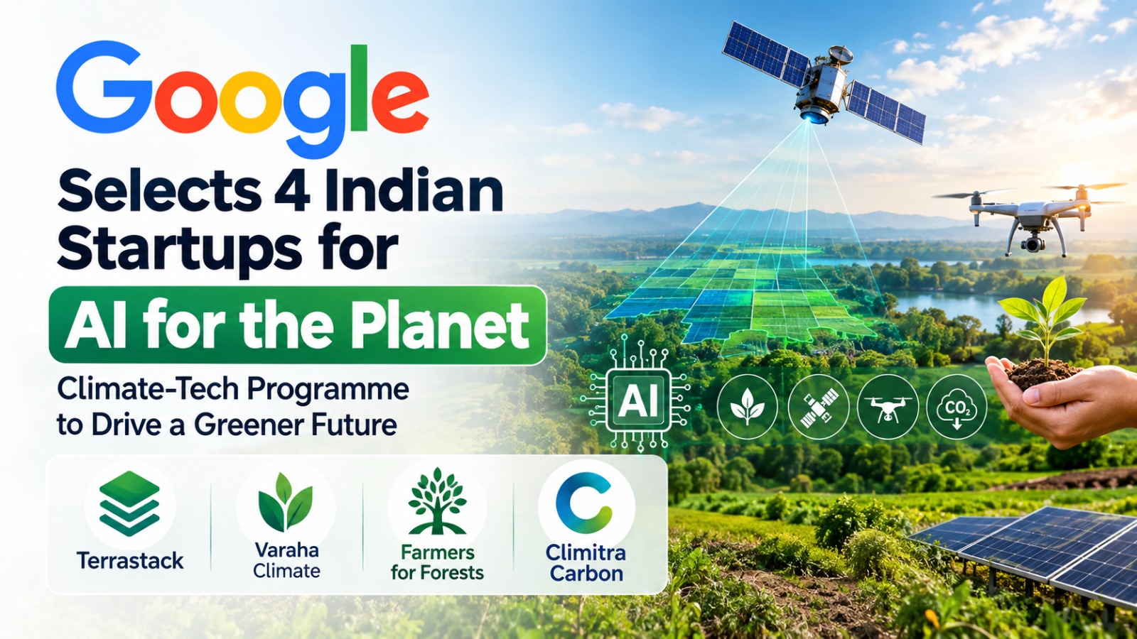 Google Selects 4 Indian Startups for AI for the Planet Climate-Tech Programme