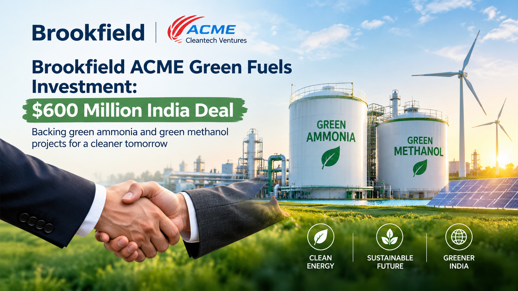 Brookfield ACME Green Fuels Investment: $600 Million India Deal